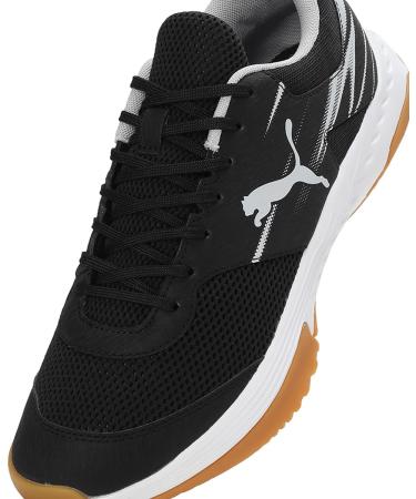 PUMA Men's Varion II Indoor Sneakers - 40.5 EU Black Gray Yellow Blaze - International Shipping Available - Buy Online on GoSupps.com