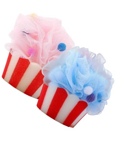 Hemoton 2pcs Cartoon Bath Ball Beauty Sponge Scrubstar for Women African Bath Sponge Body Cleaning Sponge Shower Sponge Mens Loofah Travel Accessories Back Loofah Man Cone Pe Bath Products