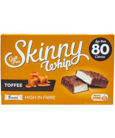 Low-Calorie Snack Bar Variety Bundle - Contains Mint Toffee and Double Chocolate Skinny Whip Bars - 3 x 100g Box (15 Bars Total) - Buy Online on GoSupps.com