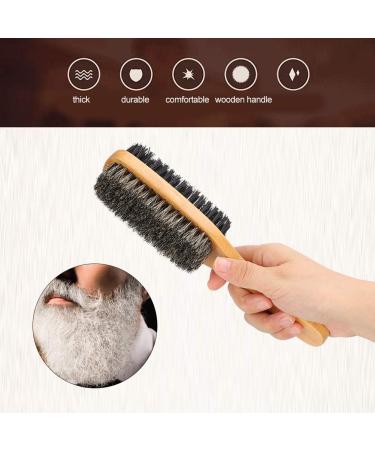 Premium Wooden Beard Brush & Face Hair Shaving Brush - Double-Sided with Wooden Handle | Ideal for Grooming Accessories - Buy Online on GoSupps.com