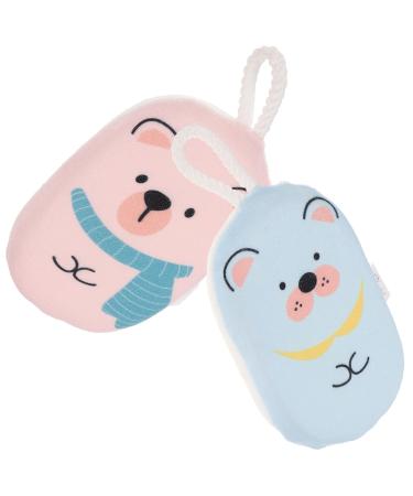MAGICLULU 2pcs Exfoliate Bath Sponge Reusable Scrubber Sponges Sponge for Bathing Bath Sponge for Take a Bath Tool Artifact for Bathing Bath Ball/Bath Wipe/Bath Flower Newborn Pouf