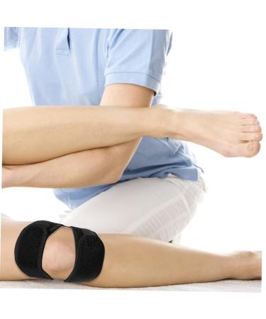 Patella Knee Brace - Portable Band for Knee Support Fitness & Cycling | Adjustable Black Knee Strap - 42x9x1CM - Buy Online on GoSupps.com