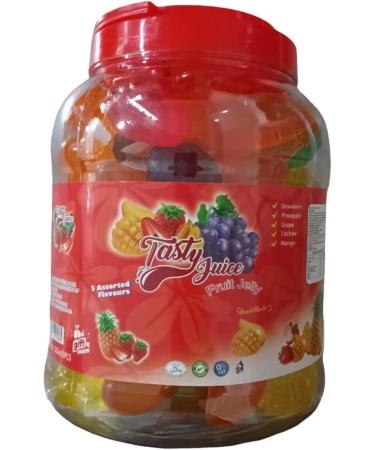 Tasty Fruity Jellies Fruit Pops Halal Jelly 32g x 55 Large Size Fruit Jellies Kids Birthday Party Bag - Buy Online on GoSupps.com