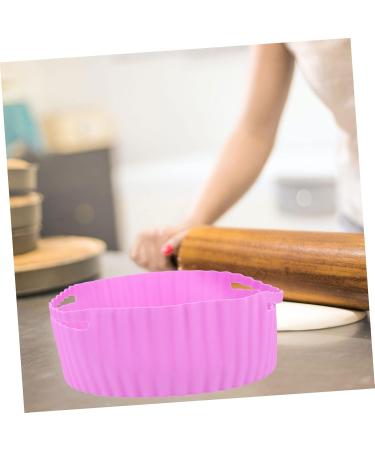 Design Cushion Silicone Reusable Cooking Non-Stick Household Food Liner Accessory Handle for Air Purple 19X19X7CM - Buy Online on GoSupps.com