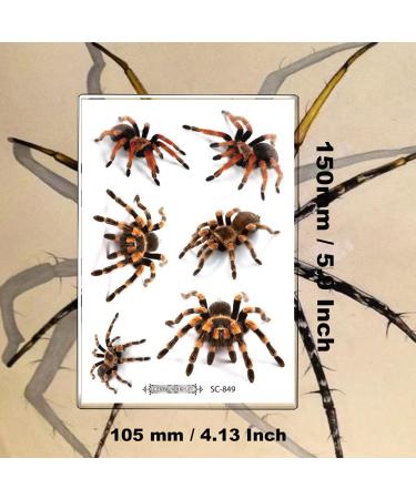 Ooopsiun 3D Halloween Spider Tattoos for Kids - 12 Sheets Halloween Spider Web Tattoos for Cosplay - Buy Online on GoSupps.com