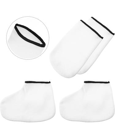 Lurrose Moufles Exfoliants paissis pour Mains et Pieds Blancs Masque de Soin Peau R utilisable et Lavable Isolants Thermiques pour Bain de Paraffine Soins Spa et Hydratation - Buy Online on GoSupps.com