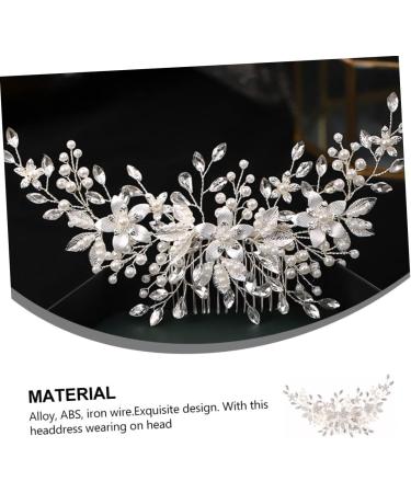 FRCOLOR Set of 2 Alloy Pearl Hair Comb Hair Accessories Bridal Veil Comb Pearl Jewellery Tiara Headwear for Bridal Headpiece Beads Manual Decorate Iron Wire - Buy Online on GoSupps.com