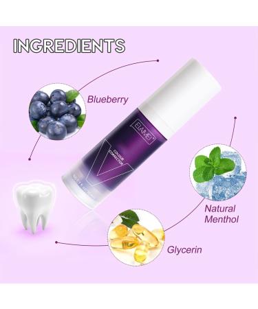 Blueberry Foam Toothpaste for Teeth Whitening - Stain Remover & Color Corrector (1PCS) - Buy Online on GoSupps.com