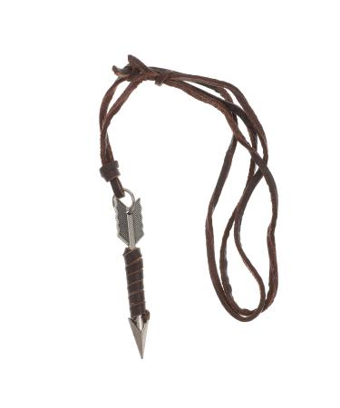 OFFSCH Mens Necklace Choker Necklace for Men Men's Necklace Leather Neck Chain Man Adjustable Cowhide Rope