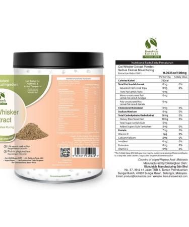8x Cat's Whiskers Misai Kucing (Orthosiphon aristatus) Standardized Extract Powder (50g) - Buy Online on GoSupps.com