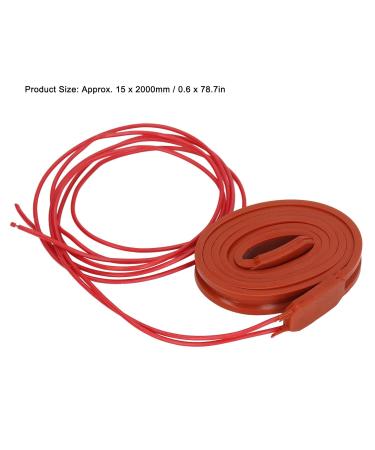 Buy Silicone Heating Belt 80W - Waterproof Flexible Self-Control Temperature Heating Wrap for Oil Tube (DC24V) - International Shipping Available - Buy Online on GoSupps.com