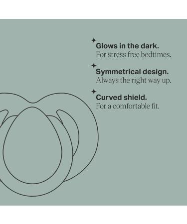 Tommee Tippee Nighttime soother 18-36 months 6 pack of glow in the dark soothers with symmetrical silicone baglet Pink Night - Buy Online on GoSupps.com