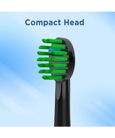 Water Pik Sonic Fusion Compact Toothbrush Heads (SF-01/SF-02/SF-03/SF-04) - 4 Count Black with Covers - Buy Online on GoSupps.com