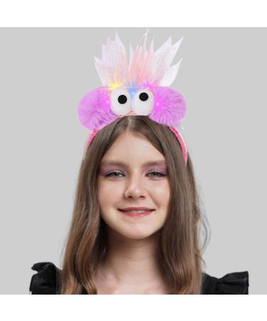 Funny Headband Crazy Light up Silly Hairband Purple Monster Headbands Quirky Plush Birthday Headwear Festival LED Sparkly Themed Party Holiday for Children Teens Adult - Buy Online on GoSupps.com