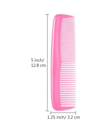 12-Piece Colorful Hair Combs Set for Kids, Women, and Men - Plastic Fine Dressing Comb in Yellow, Purple, Green, Blue, Red, and Pink - Buy Online on GoSupps.com