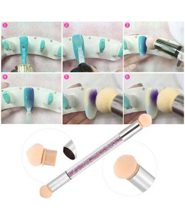 Aeropuffing Gel Nails Accessories | Dual Sponge Gradient Shading Tool | Ombre Nail Art Kit with 4 Replacement Heads - Buy Online on GoSupps.com