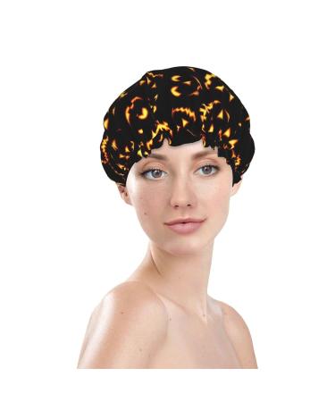Happy Halloween Printed Waterproof Shower Cap - Fits All Head Sizes & Hair Textures | Women's Bath Cap - Buy Online on GoSupps.com
