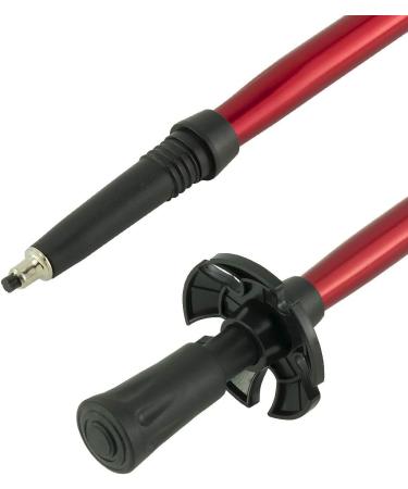 MidGard Telescopic Nordic Walking Poles - Adjustable 50-110 cm Anti-Shock Cushioning Black - Set of 2 for Hiking - Buy Online on GoSupps.com