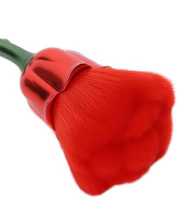 Nail Dust Brush - Elegant Rose Makeup Loose Powder Blush Brush for Nail Cleaning | Green Stick Red Bottom | International Shipping Available - Buy Online on GoSupps.com
