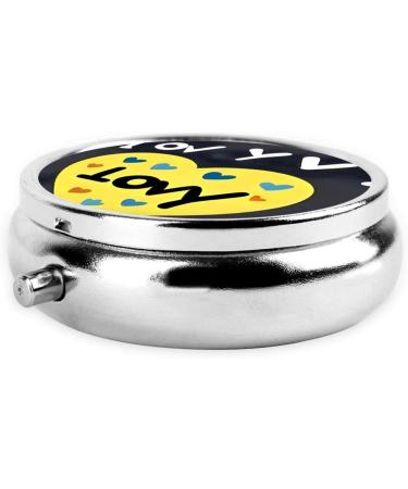 Love You with All My Heart Round Pill Box | 3-Compartment Travel Organizer for Purse & Pocket - Buy Online on GoSupps.com
