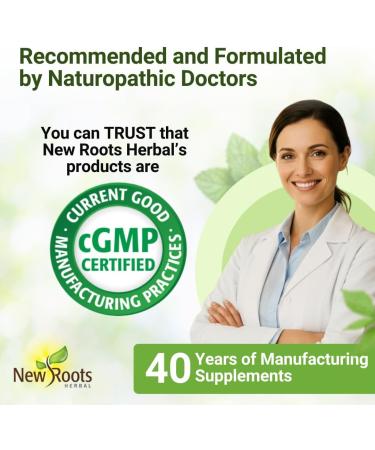 New Roots Herbal Magnesium Bisglycinate 120 Capsules 120-Day Supply - 200mg Elemental Magnesium for Sleep Heart Muscle Function Electrolyte Balance and Bone Health - Gentle on Stomach - Non-GMO - Buy Online on GoSupps.com