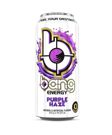 Bang Energy Drink Potent Brain and Body Fuel Purple Haze - 16 Fl Oz - Pack Of 16 - Buy Online on GoSupps.com