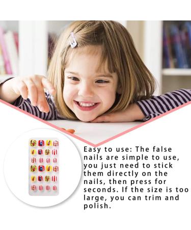 3 Set of 1 Set Color Street Nail Strips Press on Nails for Kids Toe Decor Children Removable Art Decals Beauty Tool DIY Manicure - Buy Online on GoSupps.com