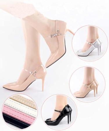 Non-Slip Transparent Shoe Straps for Girls | Stretchy Leather High Heel Accessory - Buy Online on GoSupps.com