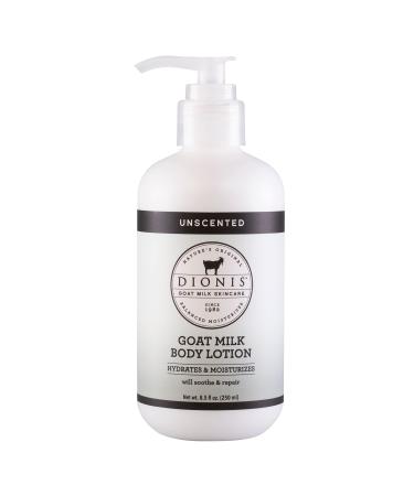 Dionis Goat Milk Skincare Unscented Body Lotion - Lotion For Hydrating & Moisturizing Dry Sensitive Skin - Made in The USA - Cruelty Free Paraben Free Fragrance Free Body Lotion with Pump 8.5 oz