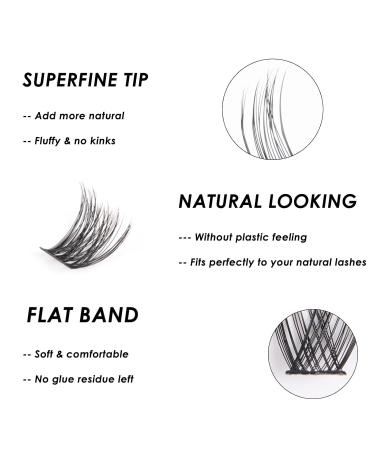 Lash Extension Kit - 120 Lash Clusters Bond & Seal Tweezers | C D Curl Soft Fluffy Reusable False Eyelashes 10-16mm | Premium Eyelash Extensions - Buy Online on GoSupps.com