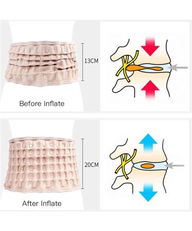 Lumbar Support Decompression Belt Inflatable Back Brace Spinal Air Traction Device Back Lumbar Corrector Lower Back Pain Relief for Herniated Disc - Buy Online on GoSupps.com