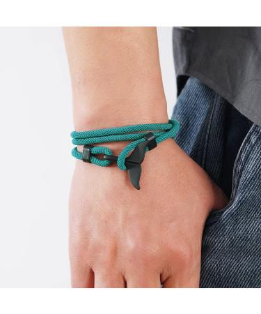 Shop OralGos Multilayer Milan Viking Bracelet & Whale Tail Bracelet for Men | Beach Jewelry in Blue - International Shipping Available - Buy Online on GoSupps.com