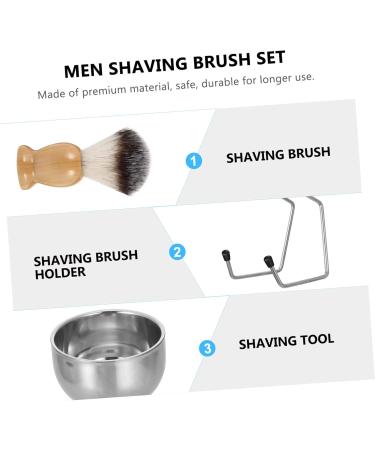 Minkissy Men's Shaving Brush Set Razor Stand Face Brush & Mustache Kit for Precision Shaving - Buy Online on GoSupps.com