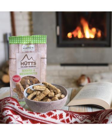Buy Dr. Karg's Huts Wholesale Nibbing Mountain Cheese & Herb Crispy Biscuits - 12x125g Vegetarian Wholemeal Snacks Oven-Baked No Additives - Buy Online on GoSupps.com