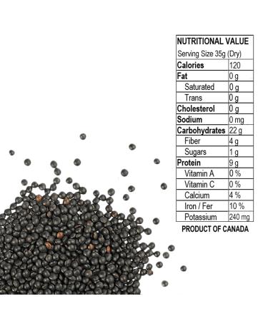 Premium Black Beluga Lentils - 2 lbs (907g) | Eastern Feast - Buy Online on GoSupps.com