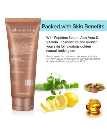 IDUCEN Self-Tanning Lotion - Organic & Natural Ingredients for Darker Bronzed Glow (125ML) - Buy Online on GoSupps.com