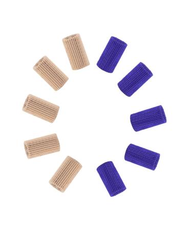 Yardwe 20pcs Finger Guard Nylon Finger Cots Flexible Finger Cots Finger Cots for Athletes Use Nylon Finger Protector Finger Protectors Sports Protecting Supplies Elastic Finger Sleeves 4.5X2.5CM Blue