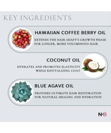 N+B Hair Volumizing Conditioner | Blue Agave Oil & Biotin for Soft Shiny Hair | Safe for All Hair Types Colored & Chemically Treated Hair - Buy Online on GoSupps.com