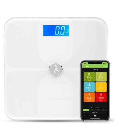 ShareVgo Scale for Body Weight Smart Digital Body Composition Analyzer Wireless Bathroom Body Fat Scale with App for Weight, Fat, Water, BMI, BMR, Muscle Mass, and Trending Analysis - SWS200