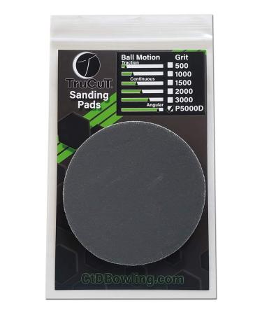TruCut Sanding Pad | P5000D Grit | 5" Diameter | Sanding Pads Made for Bowling Balls | Bowling Ball Resurfacing Pads | Surface Management | Bowling Ball Restoration | Bowling Supplies & Accessories
