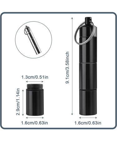 GREVOSEA Waterproof Mini Pill Keychain - 6 Partable Aluminum Alloy Capsule Box with 3 Compartments - Portable Tablet Organizer for Travel - Buy Online on GoSupps.com