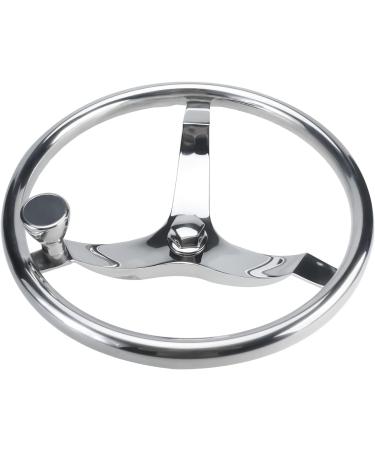 YaeMarine 13-1/2 3 Spoke Stainless Steel Marine Boat Steering Wheel with Turning Knob - Compatible with Teleflex Cable Helm - Buy Online on GoSupps.com