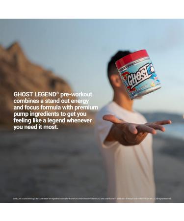 GHOST Legend V2 Pre-Workout Energy Powder - Sonic Ocean Water Flavor - 25 Servings with Caffeine, L-Citrulline, and Beta Alanine for Energy, Focus, and Pumps - Soy, Sugar, and Gluten-Free - Vegan - Buy Online on GoSupps.com