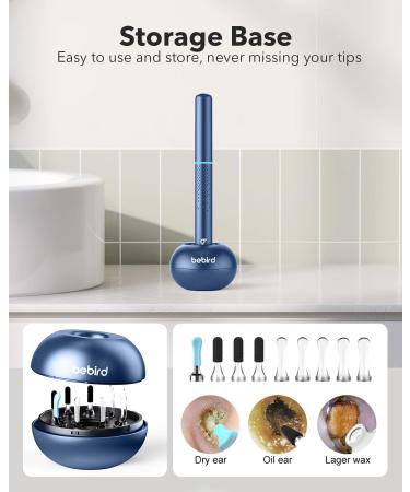 Bebird M9 Ear Wax Removal Tool - Wireless Camera Ear Cleaner Visual Otoscope with Light & 10 Attachments for Family Earwax Removal - Buy Online on GoSupps.com