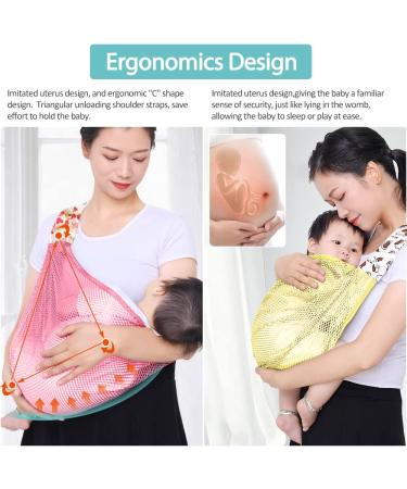 HINATAA Breathable Baby Sling | Adjustable & Quick Dry Mesh Fabric Wrap for Newborn Carrying | Yellow - Buy Online on GoSupps.com