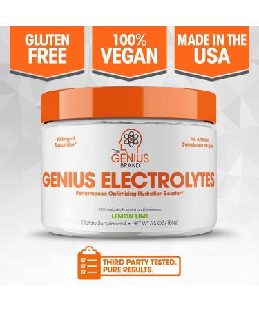 Genius Electrolyte Powder - Lemon Lime Flavor | 30 Servings for Hydration - Buy Online on GoSupps.com