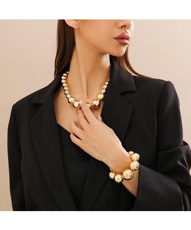 Shop Kuaiyiju Gothic Vintage Bead Chain Necklace - Unique Gold Jewelry for Parties & Celebrations - Buy Online on GoSupps.com