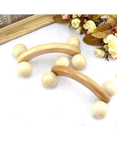 2 Bending Handle Wooden Massage Device - Whole Body Massage Wheel for Practical & Comfortable Relief - Buy Online on GoSupps.com