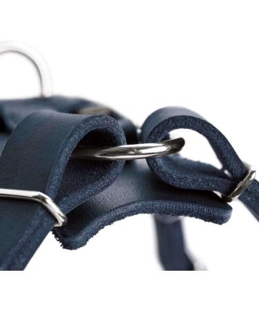 HUNTER AALBORG Dark Blue Leather Dog Harness ML/2 | Premium International Shipping - Buy Online on GoSupps.com