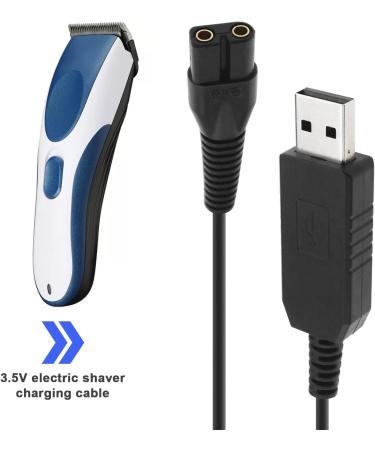 Buy ECSING 2 x USB Charging Cables for Razors - Compatible with 9649 Cordless Clerk 3.5V USB Network Cable Black 1.8m - Fast International Shipping - Buy Online on GoSupps.com